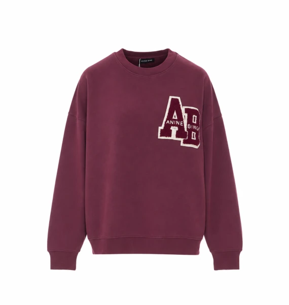 Felpa girocollo bordeaux