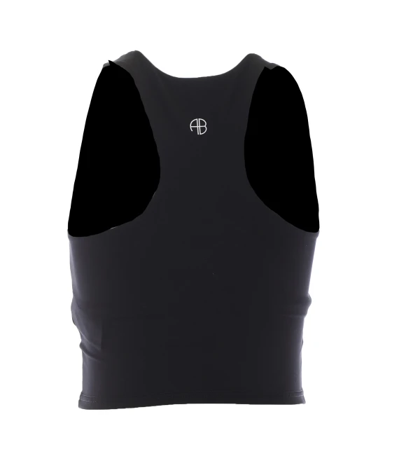 Black cropped top with print ANINE BING