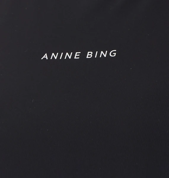 Black cropped top with print ANINE BING