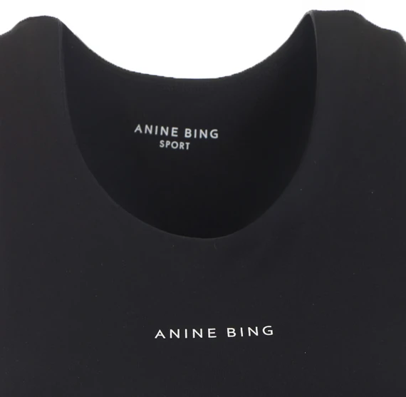 Black cropped top with print ANINE BING