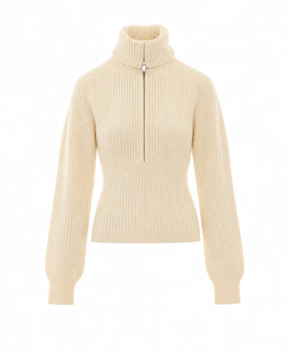 Maglione avorio in lana e cashmere June