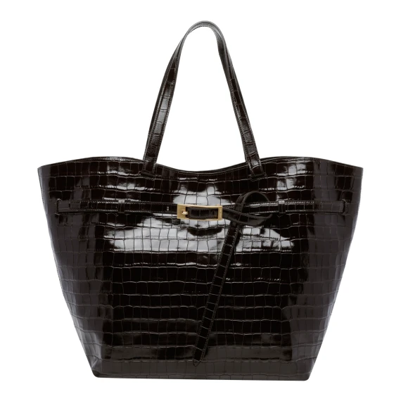 Dark Brown Elly Tote Bag ANINE BING