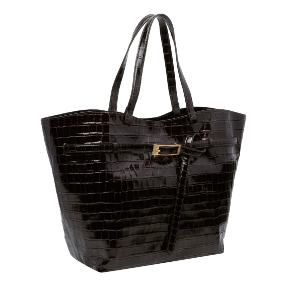 Dark Brown Elly Tote Bag ANINE BING