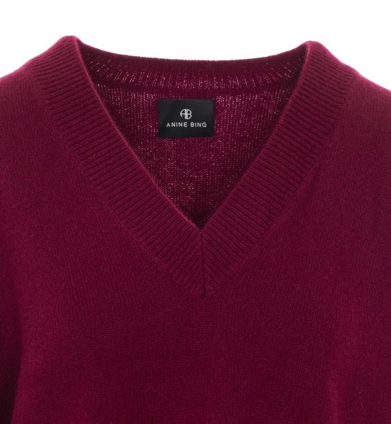 Burgundy cashmere Lee sweater ANINE BING