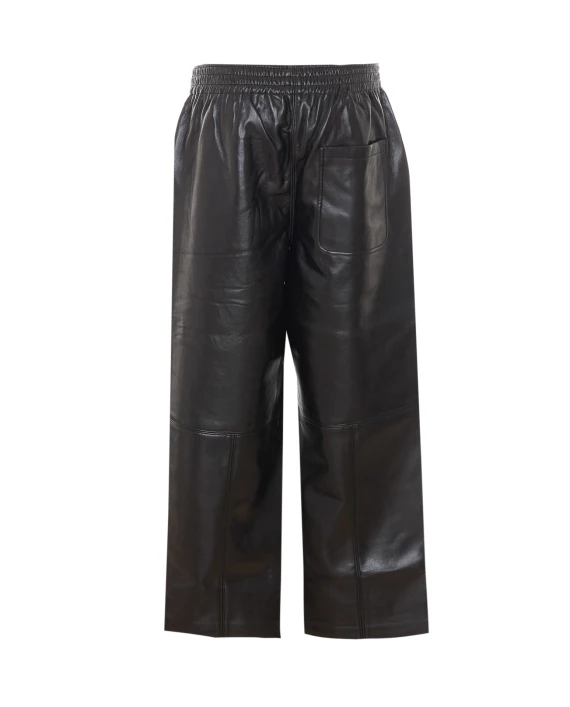 Pantaloni Billy neri effetto pelle ANINE BING