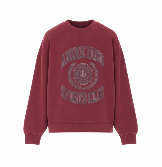 Felpa girocollo Miles bordeaux