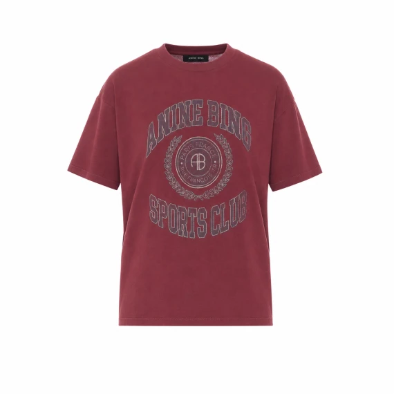T-shirt a maniche corte Cade Collegiate bordeaux
