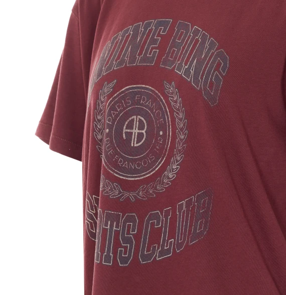 Cade Collegiate burgundy short-sleeve T-shirt ANINE BING