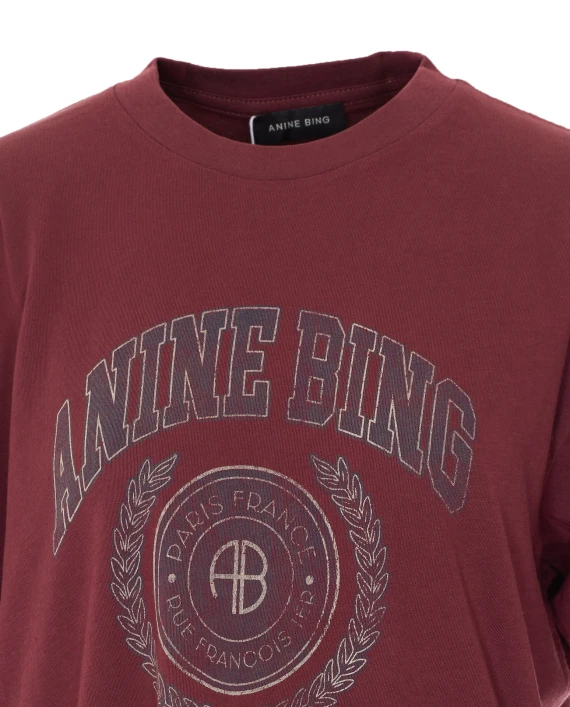 Cade Collegiate burgundy short-sleeve T-shirt ANINE BING