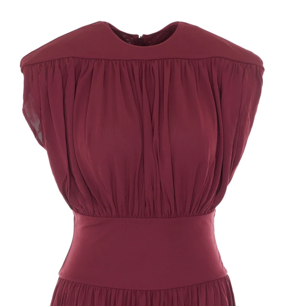 Burgundy pleated dress ANINE BING