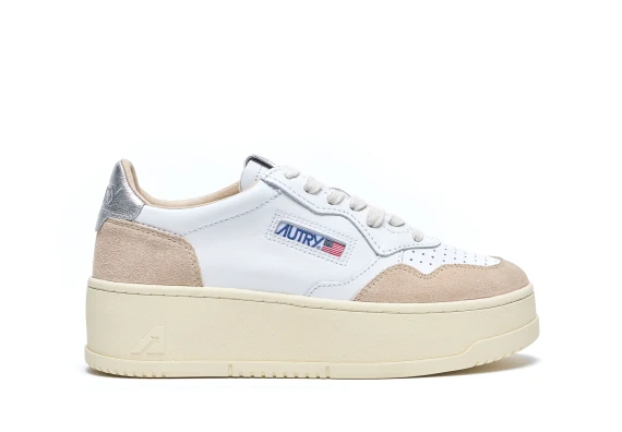 platform low wom sw02 leather/swoll white/silver