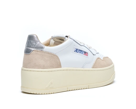 platform low wom sw02 leather/swoll white/silver