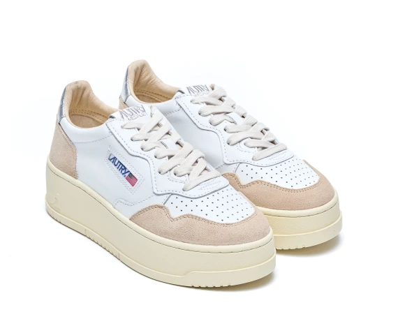 platform low wom sw02 leather/swoll white/silver