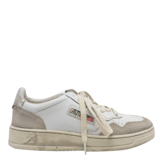 Sneakers basse Super Vintage Medalist bianche e beige