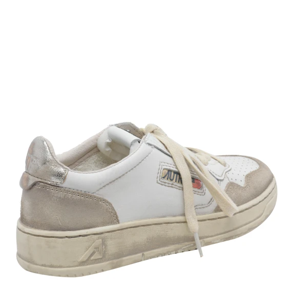 Sneakers basse Super Vintage Medalist bianche e beige autry