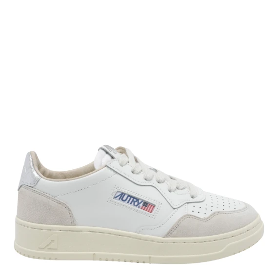 White and Pink Medalist Sneakers autry