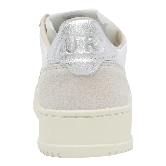White and Pink Medalist Sneakers