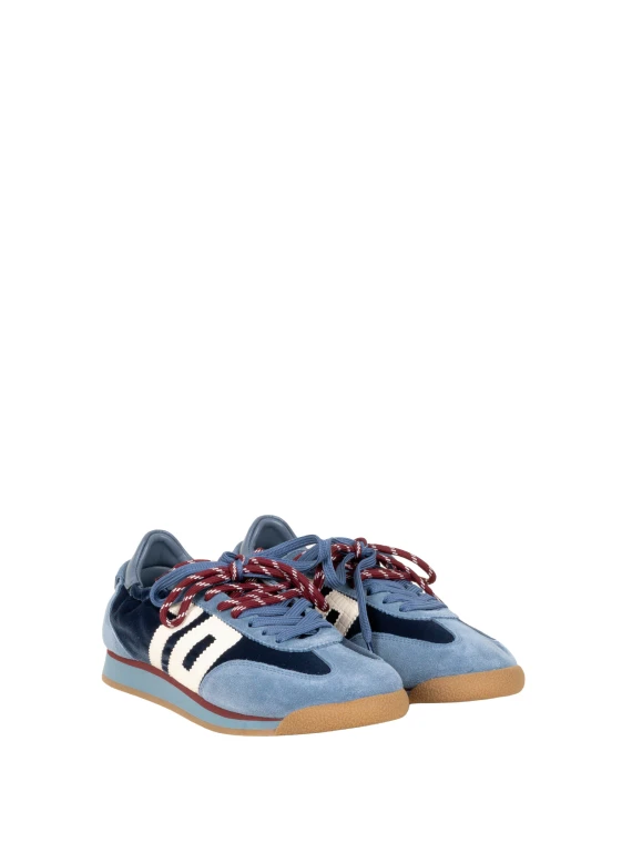 Sneakers blu con suola chiara back 70