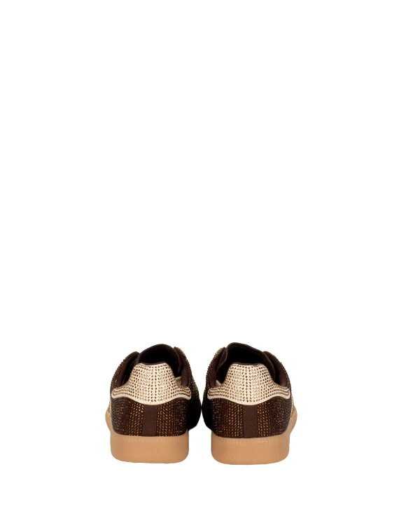 Sneakers Strass Coffee/Gold back 70