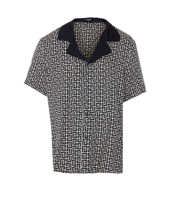 monogram cupro ss pyjama shirt