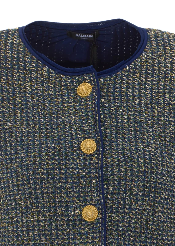 Glittered Tweed Cardigan Sweaters