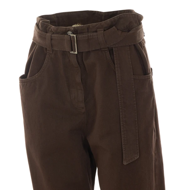 Belted Wide Jeans