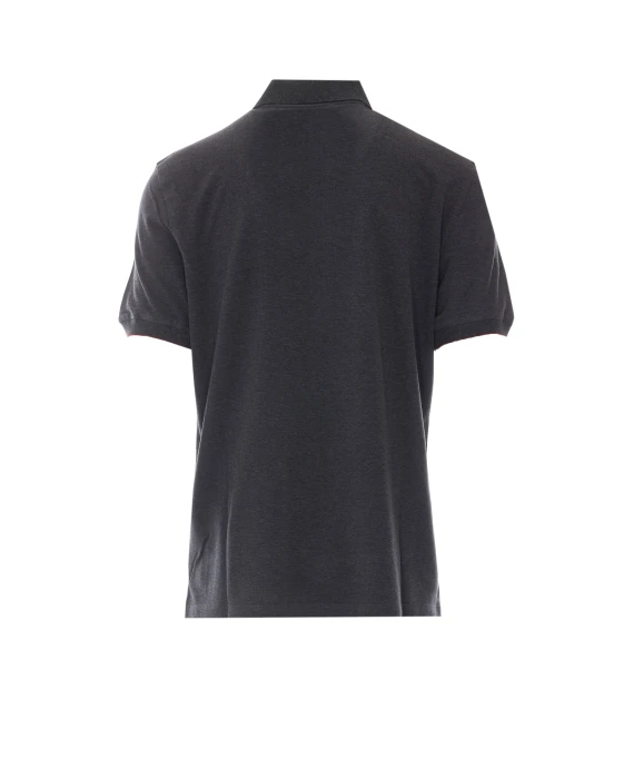 Polo in cotone grigio scuro BRUNELLO CUCINELLI