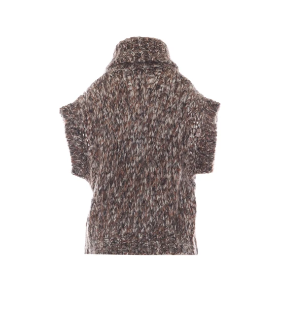 Knitted Cardigan with Frontal Buttons Closure BRUNELLO CUCINELLI
