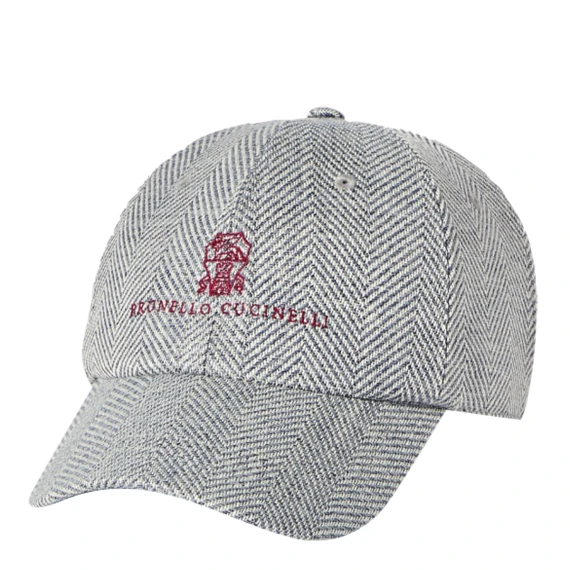 Grey baseball cap in wool, alpaca and silk BRUNELLO CUCINELLI