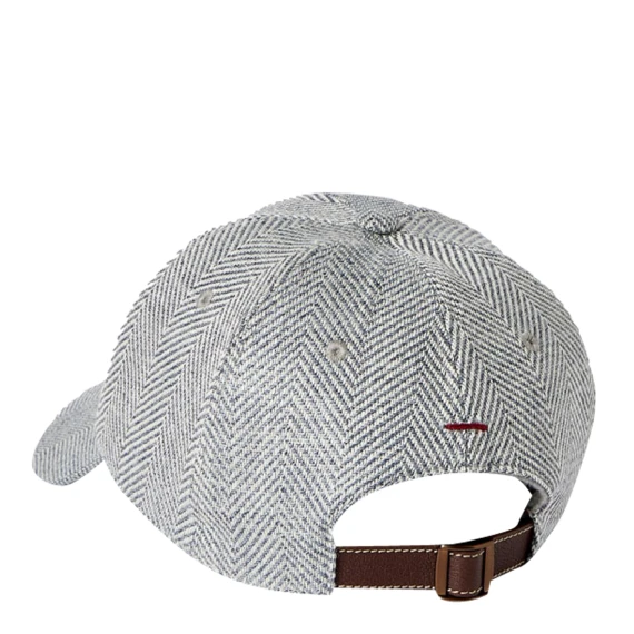 Grey baseball cap in wool, alpaca and silk BRUNELLO CUCINELLI