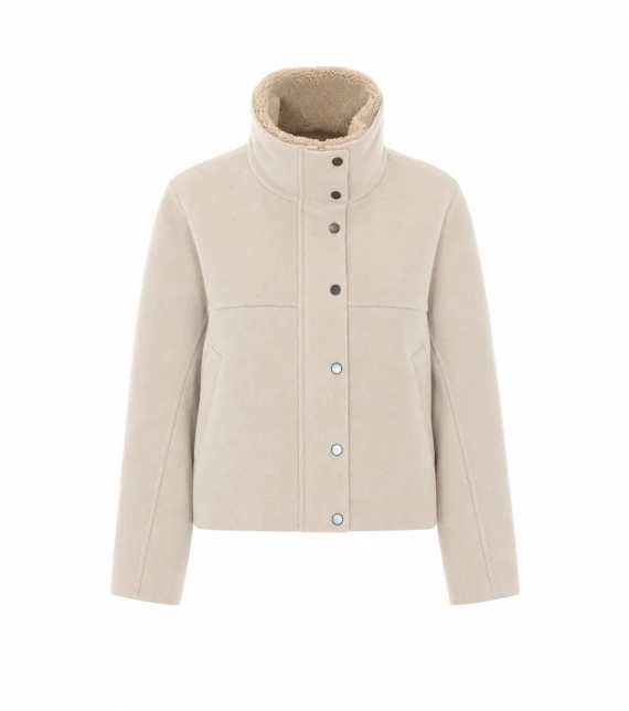Giacca boxy in lana vergine e cashmere