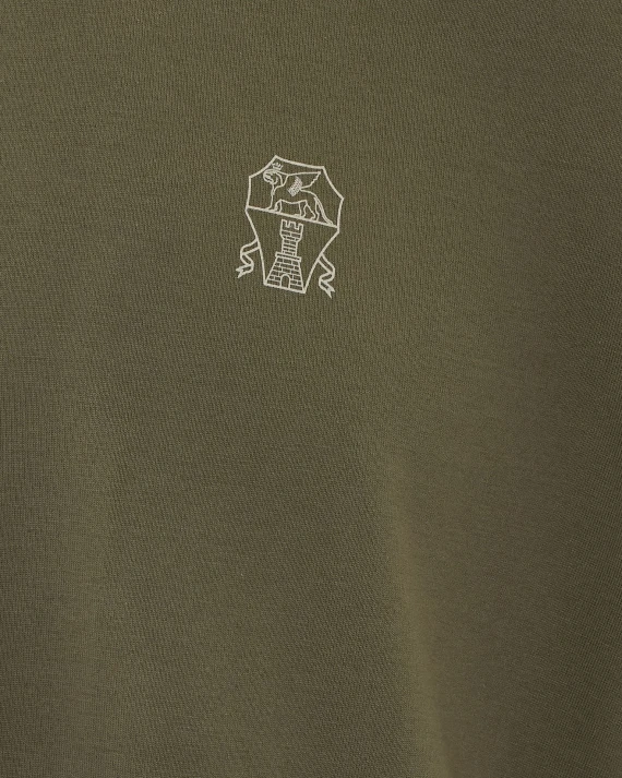 T-shirt verde oliva BRUNELLO CUCINELLI