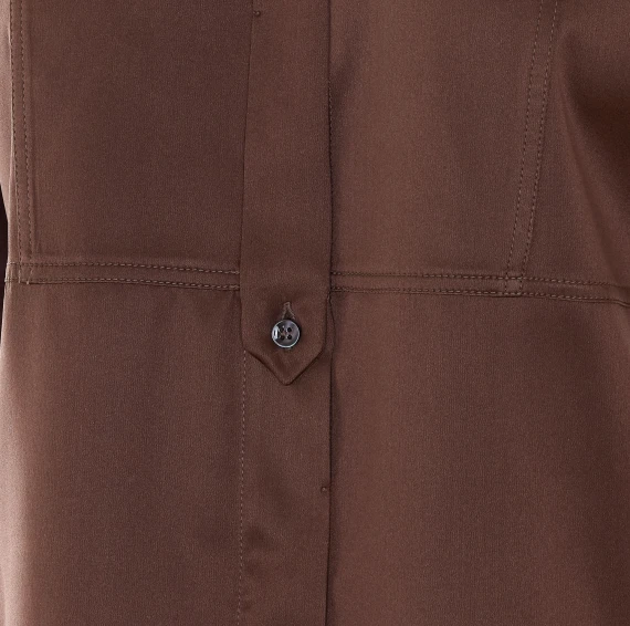 Camicia marrone in seta BRUNELLO CUCINELLI