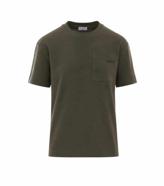 T-shirt e Polo verde BRUNELLO CUCINELLI
