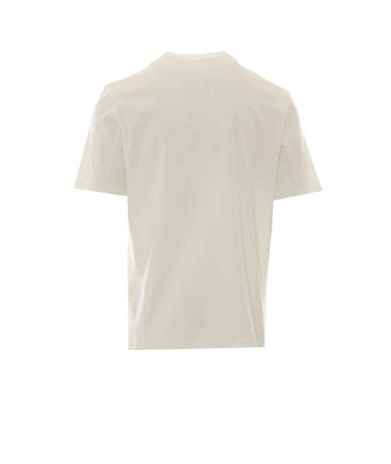 White T-shirt with circular print BRUNELLO CUCINELLI