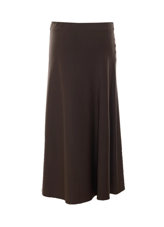 Brown flared midi skirt BRUNELLO CUCINELLI