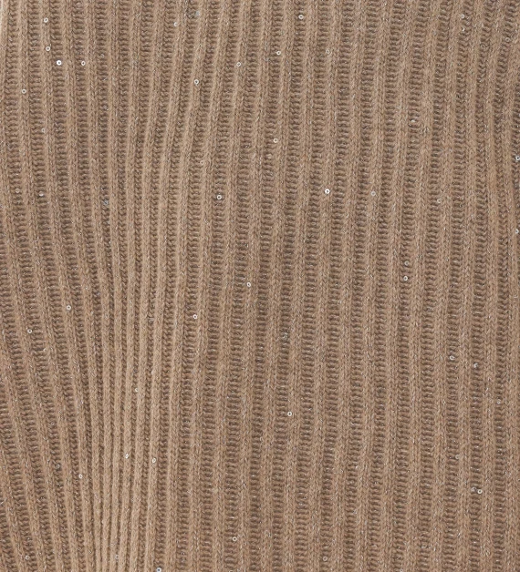 Beige cashmere and merino wool crewneck sweater BRUNELLO CUCINELLI