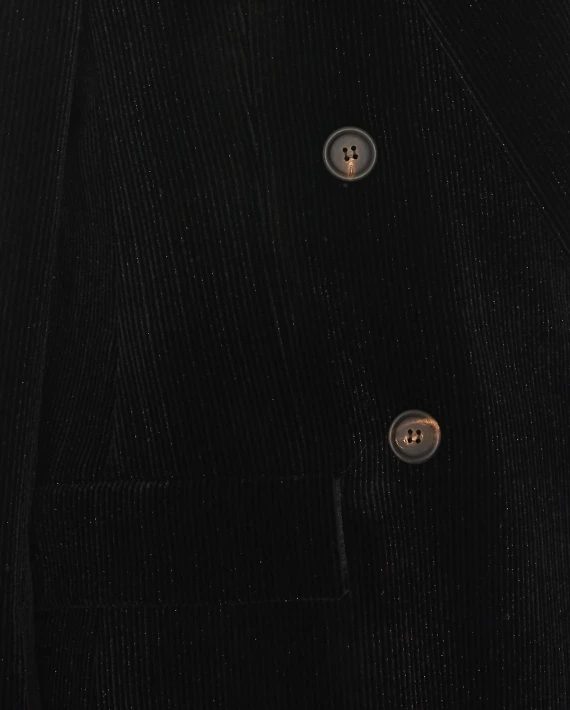 Black Velvet Double Breasted Buttons Closure BRUNELLO CUCINELLI