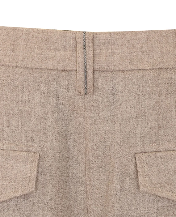 Pantaloni beige in lana vergine BRUNELLO CUCINELLI