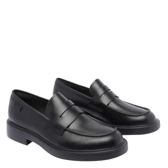 Black Dean Loafers Flat Shoes