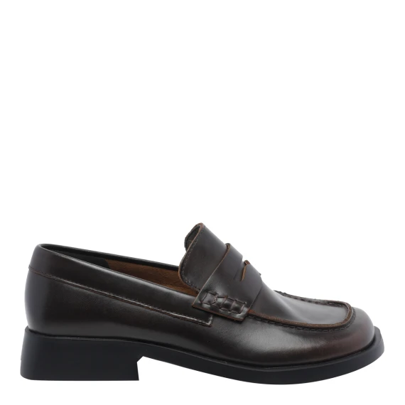 Mocassini Donna marroni in pelle