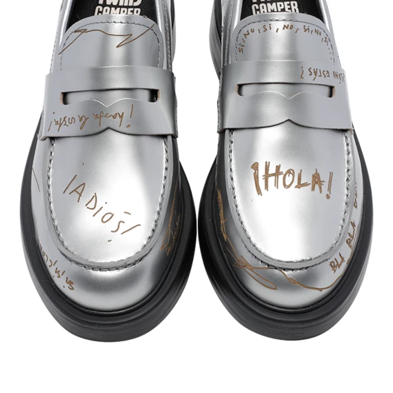 Scarpe basse argento camper