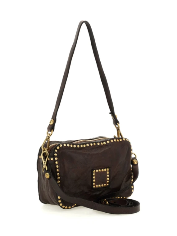 Borsa a tracolla Kate in pelle di vitello marrone campomaggi