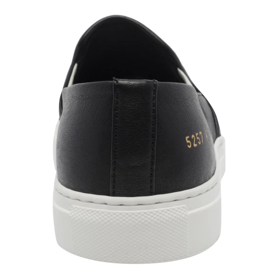 Black Minimal Slip On Sneakers