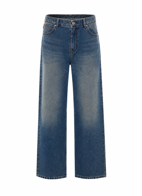 Jeans blu dirty