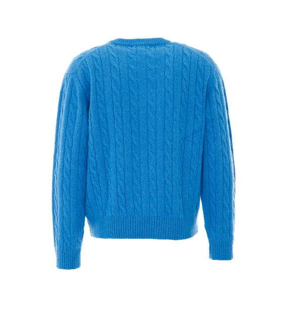 Blue cable-knit sweater COOR