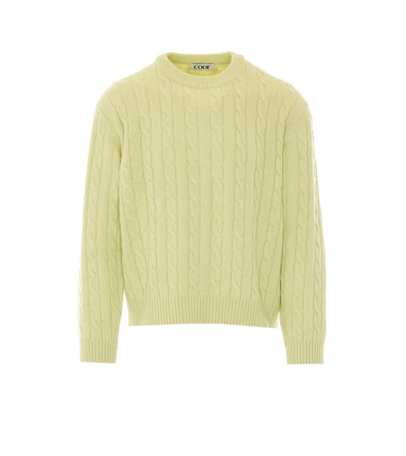 Maglione verde chiaro in alpaca