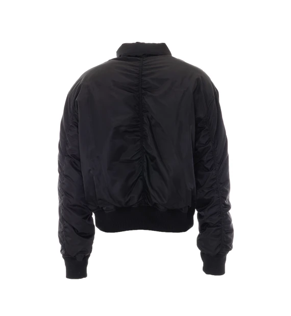 Black down jacket with stand collar COOR