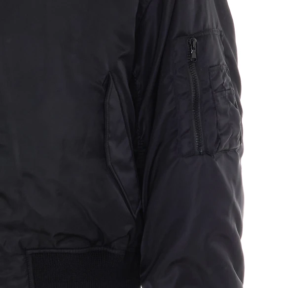 Black down jacket with stand collar COOR