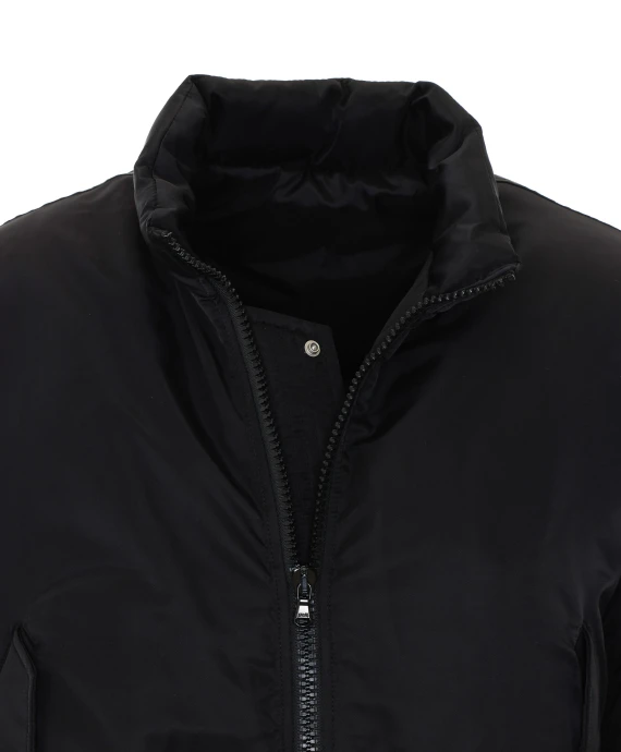 Black down jacket with stand collar COOR